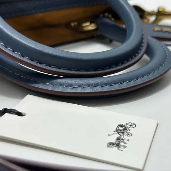 COACH 1941 Dark Denim Rogue 31 In Relaxed Smooth Pebbled Leather - Picture 13 of 13